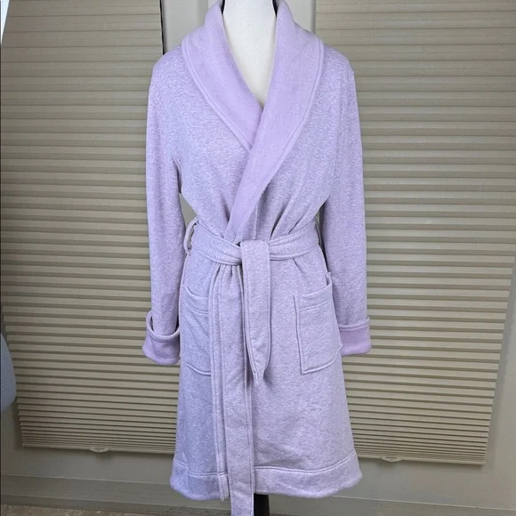 Kirkland Signature Robe Lilac Purple Fleece Lined Housecoat Pajamas Women's Sz M - Picture 2 of 14